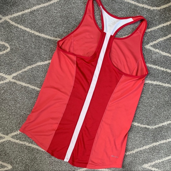 Nike Dri-fit Racerback Coral Athletic Top - Picture 5 of 8